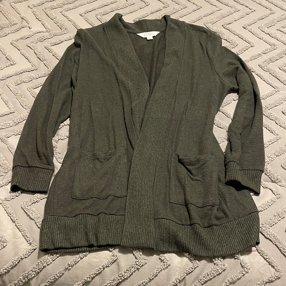 Market & Spruce Olive Cardigan Sweater